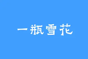 一瓶雪花