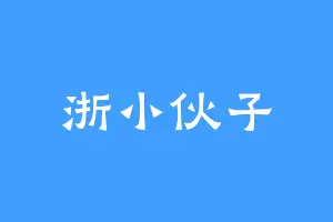 浙小伙子