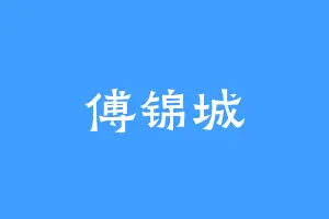傅锦城