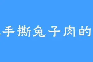爱吃手撕兔子肉的彭哥
