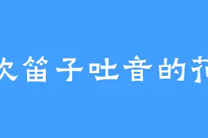 喜欢笛子吐音的花花