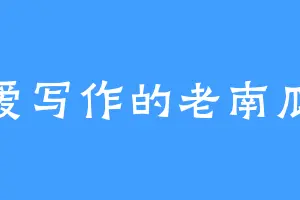 爱写作的老南瓜