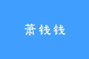 萧钱钱