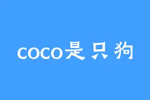coco是只狗