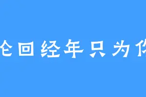 轮回经年只为你