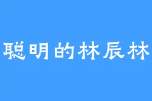 聪明的林辰林