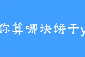 你算哪块饼干y