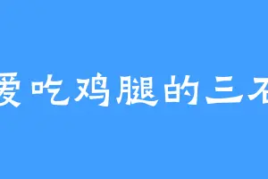 爱吃鸡腿的三石