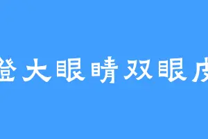 瞪大眼睛双眼皮