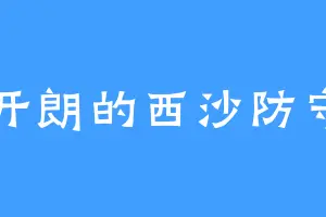 开朗的西沙防守