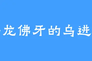 海龙佛牙的乌进孝