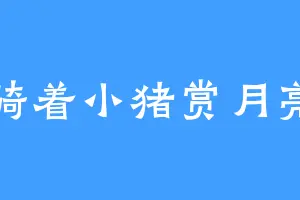 骑着小猪赏月亮