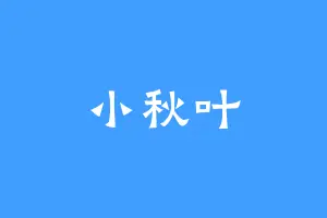 小秋叶