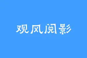 观风阅影