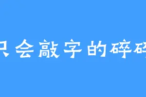 只会敲字的碎碎