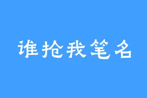 谁抢我笔名