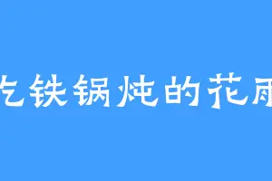 爱吃铁锅炖的花雨柔