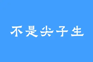不是尖子生