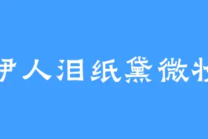 伊人泪纸黛微妆