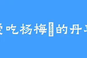 爱吃杨梅馃的丹尊