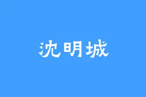 沈明城