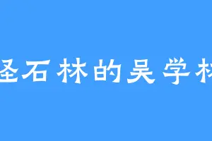 怪石林的吴学林