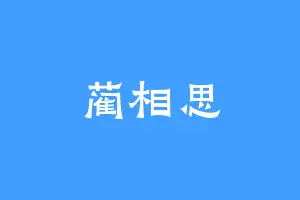 蔺相思