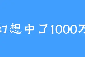 幻想中了1000万