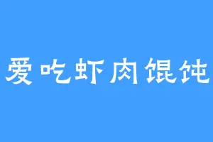 爱吃虾肉馄饨