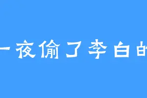 那一夜偷了李白的酒