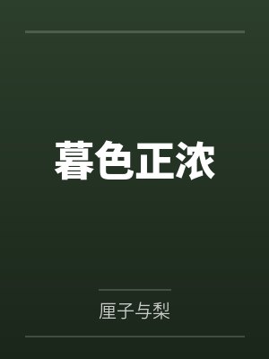 许知恙沈舒迩暮色正浓